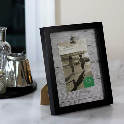 Northlight 10" Classical Rectangular 4" X 6" Photo Picture Frame With Clip - Black And White 3 Northlight 10" Classical Rectangular 4" X 6" Photo Picture Frame With Clip - Black And White