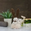 Northlight 14" Beige And Brown Plush Easter Bunny Rabbit Holding A Carrot Spring Figure -Northlight GUEST 0584479c 063e 409d 896d f11c0e8137ad