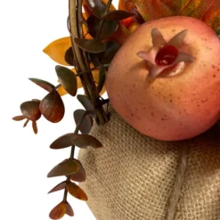 Northlight 9" Mixed Autumn Harvest Flora In A Pumpkin Basket Decoration -Northlight GUEST 0698ea0c 23fe 4a24 9244 c642b66afdb9