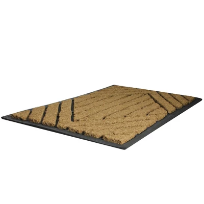Northlight Black And Brown Diamond Pattern Doormat With Rubber Back 29 X 17 3 Northlight Black And Brown Diamond Pattern Doormat With Rubber Back 29 X 17