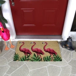 Northlight Natural Coir Pink Flamingos Summertime Doormat 18" X 30" -Northlight GUEST 081d8c82 1614 4a24 9eb4 75c84b0395cf