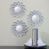 Northlight Set Of 3 Matte Silver Arched Floral Mirrors Wall Decor 10" -Northlight GUEST 0f39b313 8083 4c6f 933e 406caea64cad