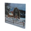 Northlight LED Fiber Optic Snowy Red Barn Christmas Canvas Wall Art 15.75" X 12" -Northlight GUEST 105fd652 c6c2 4432 b663 6198dd17b41f
