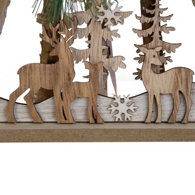 Northlight 11.75" LED Lighted Framed Woodland Deer With Winter Scene Christmas Decoration 4 Northlight 11.75" LED Lighted Framed Woodland Deer With Winter Scene Christmas Decoration - Image 2