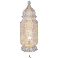 Northlight 29.5" White And Gold Moroccan Style Lantern Floor Lamp -Northlight GUEST 134bedff 37f5 4036 8361 73422027323e