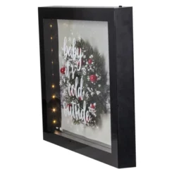 Northlight 14" Black Framed 3D "Baby It's Cold Outside" Christmas LED Decor Box -Northlight GUEST 14519964 2a52 4948 a64a 4ecf288a0e6e