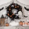 Northlight Orange Ornaments And Ghost Halloween Pine Wreath, 24-Inch, Unlit -Northlight GUEST 146e12ae 1bbc 49db ae77 5ea253050731