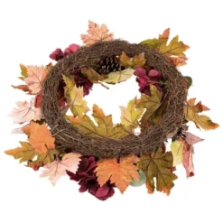 Northlight Orange And Burgundy Fall Harvest Artificial Floral And Pinecone Wreath, 22-Inch 7 Northlight Orange And Burgundy Fall Harvest Artificial Floral And Pinecone Wreath, 22-Inch -Northlight GUEST 1803c2d3 c450 4d98 b116 d0fb9cbe34f2
