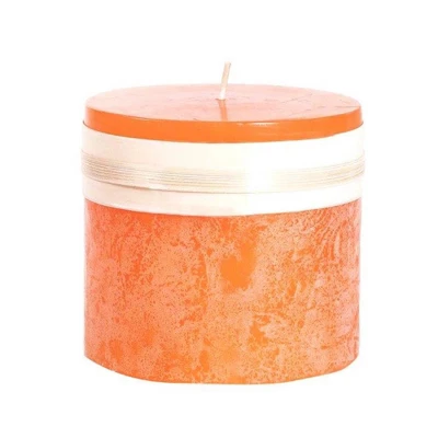 Northlight 3.25" Tangerine Orange Traditional Cylindrical Outdoor Pillar Candle 3 Northlight 3.25" Tangerine Orange Traditional Cylindrical Outdoor Pillar Candle