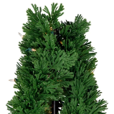 Northlight Real Touch™ Artificial Pre-Lit Cedar Double Spiral Topiary Tree, Clear Lights 4.5' 4 Northlight Real Touch™ Artificial Pre-Lit Cedar Double Spiral Topiary Tree, Clear Lights 4.5' - Image 2