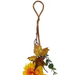 Northlight 5.5' X 6" Autumn Harvest Orange And Yellow Mums With Maple Leaves Garland - Unlit -Northlight GUEST 2506be9d 622e 4340 bbc5 e044eab77b87