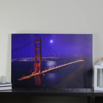Northlight LED Lighted San Francisco Golden Gate Bridge Canvas Wall Art 15.75" X 23.5" 3 Northlight LED Lighted San Francisco Golden Gate Bridge Canvas Wall Art 15.75" X 23.5"