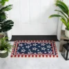 Northlight Blue And Red Americana Stars And Striped Border Coir Outdoor Doormat 18" X 30" -Northlight GUEST 26fe7378 063b 46b5 b590 70e161677633