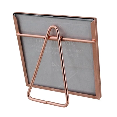 Northlight 4.25" Classical Square 4" X 4" Photo Picture Frame With Easel Back - Rose Gold 4 Northlight 4.25" Classical Square 4" X 4" Photo Picture Frame With Easel Back - Rose Gold - Image 2
