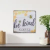 Northlight Metal Framed "Be Kind Always" Bumble Bee Decorative Canvas Wall Art 12" -Northlight GUEST 316bdb8c 412b 4abf 9c63 0fc66a7b81dd