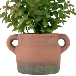 Northlight Real Touch™ Artificial Privet Plant In Vintage Milk Can Style Earthenware Pot - 14" -Northlight GUEST 3623ce0d 7f14 43b5 855c a384013d5087