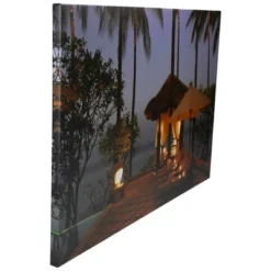 Northlight LED Lighted Tiki Hut Relaxation Scene Canvas Wall Art 23.5" -Northlight GUEST 3c6e8503 c113 43fb 9dfa 73d5b5dcc687