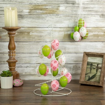 Northlight 14.25" Floral Cut-Out Spring Easter Egg Tree Decoration - Pink/Green 3 Northlight 14.25" Floral Cut-Out Spring Easter Egg Tree Decoration - Pink/Green