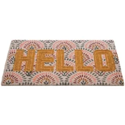 Northlight Brown And Pink "Hello" Floral Coir Outdoor Doormat 18" X 30" 9 Northlight Brown And Pink "Hello" Floral Coir Outdoor Doormat 18" X 30" -Northlight GUEST 4044b913 0c2b 4900 b174 4cb88a20cb6e