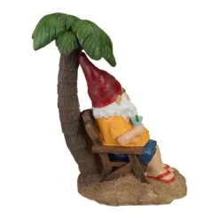 Northlight 12.25" Tropical Gnome With Palm Tree Outdoor Garden Statue -Northlight GUEST 42bae035 7a33 448e bd6d 903a50a046ac