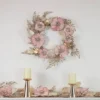 Northlight Champange And Pink Flower Wreath, 24-Inch, Unlit -Northlight GUEST 42c2236a 1fa0 464b 9331 4892fc30aa08