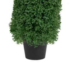 Northlight 30" Artificial Boxwood Cone Topiary Tree With Round Pot, Unlit -Northlight GUEST 42fc7823 6717 4c3b 96f7 25eb6f92a4fe