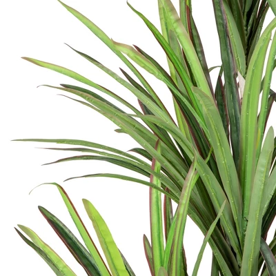 Northlight 5.5' Green Artificial Dracaena Marginata Plant In Black Pot 4 Northlight 5.5' Green Artificial Dracaena Marginata Plant In Black Pot - Image 2
