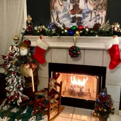 Northlight 48" Santa Claus With Artificial Flocked Alpine Tree Christmas Figure -Northlight GUEST 4573ed3d ad99 419b 94dd a91d2eaabd56