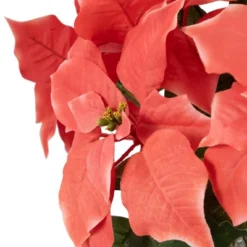 Northlight 14.5" Dark Pink Artificial Christmas Poinsettia With Gold Wrapped Base -Northlight GUEST 48c7e66f a2dc 41fd 908b 37486e0997fd