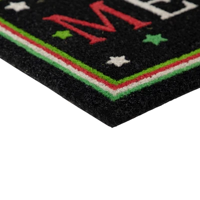 Northlight Black Coir "Merry" Christmas Doormat 18" X 30" 5 Northlight Black Coir "Merry" Christmas Doormat 18" X 30" - Image 3