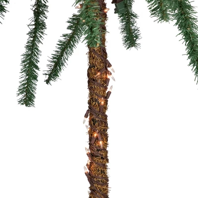Northlight 6' Pre-Lit Artificial Tropical Outdoor Patio Palm Tree - Clear Lights 5 Northlight 6' Pre-Lit Artificial Tropical Outdoor Patio Palm Tree - Clear Lights - Image 3
