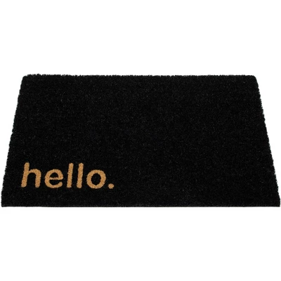 Northlight Black Coir "Hello" Outdoor Doormat 18" X 30" 4 Northlight Black Coir "Hello" Outdoor Doormat 18" X 30" - Image 2