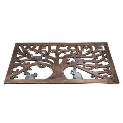 Northlight Tree With Animals Rectangular "Welcome" Doormat 18" X 30" 5 Northlight Tree With Animals Rectangular "Welcome" Doormat 18" X 30" - Image 3