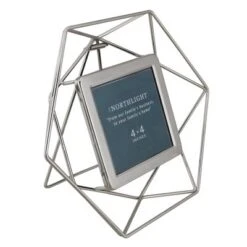 Northlight 9.5" Contemporary Hexagonal 4" X 4" Photo Picture Frame - Silver -Northlight GUEST 53b0b943 291f 43a4 97ea f06918b9a850