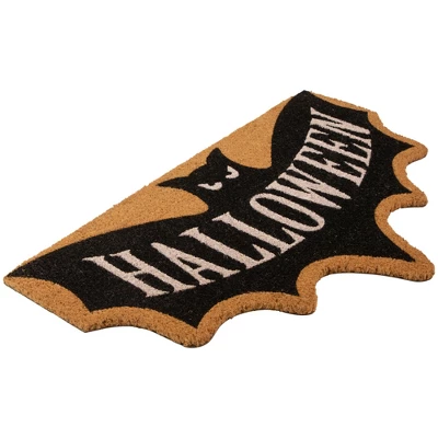 Northlight Natural Coir "Halloween" Bat Shaped Doormat 18" X 30" 4 Northlight Natural Coir "Halloween" Bat Shaped Doormat 18" X 30" - Image 2