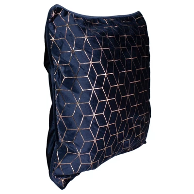 Northlight 19" Gray And Silver Velvet Throw Pillow With Geometric Design 4 Northlight 19" Gray And Silver Velvet Throw Pillow With Geometric Design - Image 2