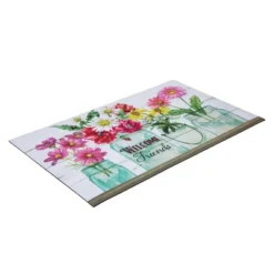 Northlight Welcome Friends Spring Bouquet Doormat 18" X 30" -Northlight GUEST 5a963dfc fda0 413c bc4c 2ef1acc86e66