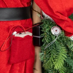 Northlight 48" Santa Claus With Artificial Flocked Alpine Tree Christmas Figure -Northlight GUEST 5b9a755a 75a2 49d9 a393 dac59b5a6c88