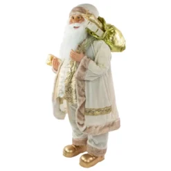 Northlight 36" Winter White And Ivory Santa Claus With Gift Bag Christmas Figure -Northlight GUEST 5bef5e7d 2c73 4497 88a8 f0a6d2c78084