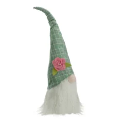 Northlight 20" Green And White Plaid Spring And Easter Gnome Head Table Top Decor -Northlight GUEST 603e5c21 c4dc 4fbd 9dce ce1658fca9cb