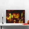 Northlight 19.5" Halloween Prelit LED Witch's Jack-O'-Lantern By Candlelight Canvas Wall Art - Orange/Yellow -Northlight GUEST 61902194 b086 49e0 9415 4b3b87342556