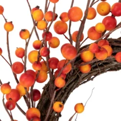 Northlight Orange Berries And Twig Artificial Fall Harvest Wreath 14- Inch, Unlit -Northlight GUEST 64b41895 24f0 4a32 947c 623927838a28