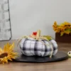 Northlight 5" Black And White Fabric Fall Harvest Tabletop Pumpkin -Northlight GUEST 65152eca 3d9e 4bfb 86ed f3dfc48ab09a
