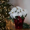 Northlight 14.5" White Artificial Christmas Poinsettia With Red Wrapped Base 2 Northlight 14.5" White Artificial Christmas Poinsettia With Red Wrapped Base -Northlight GUEST 6a314d45 7b06 40cf b09c 3d6bc3dbd5e3