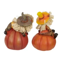 Northlight Set Of 2 Scarecrow On A Pumpkin Thanksgiving Table Figures -Northlight GUEST 6d073024 91c2 4771 a9c4 bc89efc4f2af