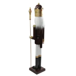 Northlight 48" Burgundy And White Wooden Christmas Nutcracker King With Scepter -Northlight GUEST 6e646cd1 dccd 4bb5 9879 4c8b61a30879