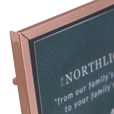 Northlight 4.25" Classical Square 4" X 4" Photo Picture Frame With Easel Back - Rose Gold 5 Northlight 4.25" Classical Square 4" X 4" Photo Picture Frame With Easel Back - Rose Gold - Image 3