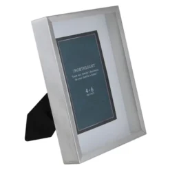 Northlight 8" Contemporary Rectangular 4" X 6" Photo Picture Frame - Silver And Clear -Northlight GUEST 760f5eb7 1094 4497 b2e1 5d5d1a5a05e9
