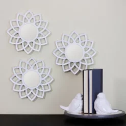 Northlight Set Of 3 Arched Floral Matte White Wall Mirrors 9.5" -Northlight GUEST 788b9bb3 020e 4ccb a07c 66f568bdc4c1