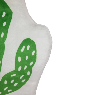 Northlight 18.5" Cactus Shaped Plush Fleece Indoor Throw Pillow - Green/White 4 Northlight 18.5" Cactus Shaped Plush Fleece Indoor Throw Pillow - Green/White - Image 2